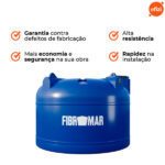 Caixa d'Água 10.000L Azul Fibromar - Imagem 3