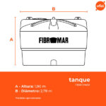 Caixa d'Água 10.000L Azul Fibromar - Imagem 2