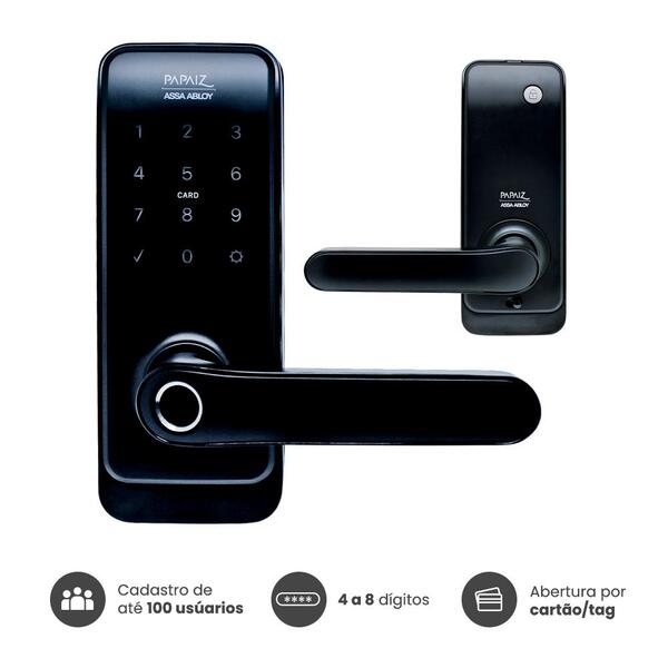 Combo Fechadura Digital Sl205 Com Biometria Senha Cartão Chave E App - Imagem 3
