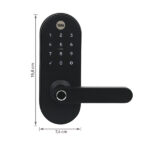 Combo Fechadura Digital Yale Senha Biometria Tag YMC 420W Resistente à Água Preta Fosco de Embutir - Imagem 3