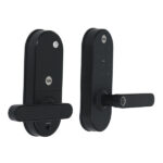 Combo Fechadura Digital Yale Senha Biometria Tag YMC 420W Resistente à Água Preta Fosco de Embutir - Imagem 5