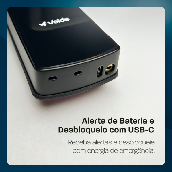 Fechadura Digital de Embutir Velds, Wi-Fi com Biometria, Senha, Aplicativo e Tag, Preto - Imagem 4