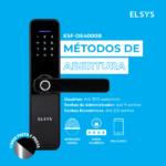 Fechadura Eletrônica Digital Elsys com Biometria, Chave e Senha e Wi-Fi ESF-DE4000B Embutir para Porta de Giro - Imagem 8