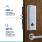 Fechadura Digital Elsys Senha e TAG Tecno Prata Sobrepor - Imagem 9
