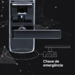 Fechadura Digital Sobrepor Porta Madeira ou Metal Pado FDE-BC200EP Biometria Chave Senha - Imagem 6