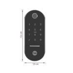Fechadura Digital Yale com Biometria Cartão Senha Chave Wi-Fi com Hub Lia Resistente à Água Preta Cromada Embutir - Imagem 3