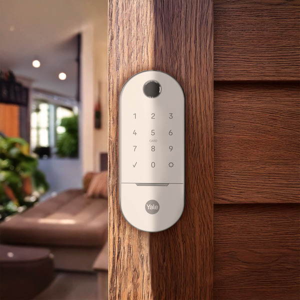 Fechadura Digital Yale com Biometria Cartão Senha Chave Wi-Fi e Bluetooth com Hub Lia Resistente à Água Branca Embutir - Imagem 8